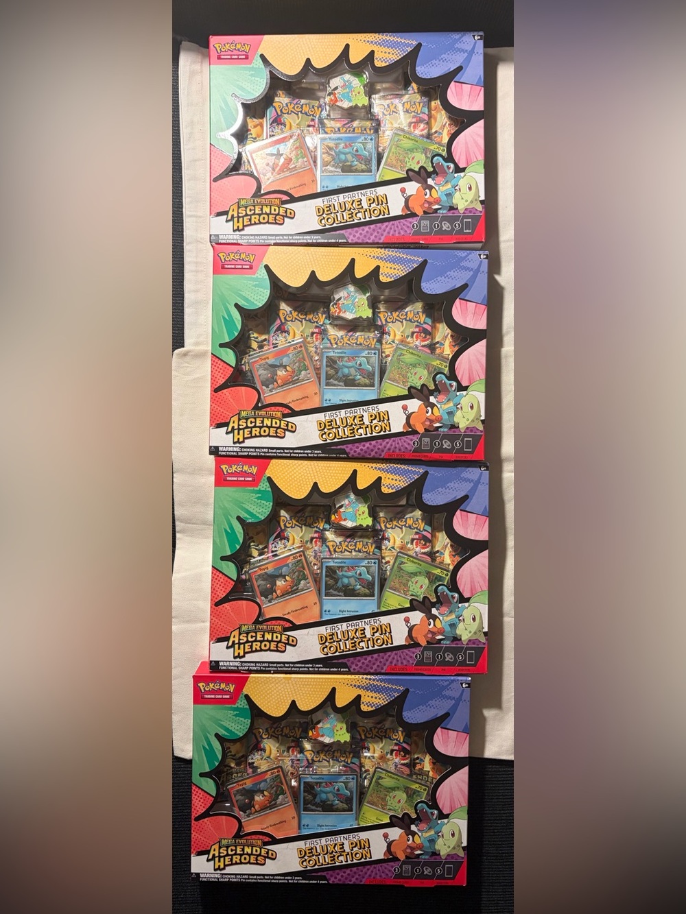 Pokemon Ascended Heroes First Partners Deluxe Pin Collection bundle of 4